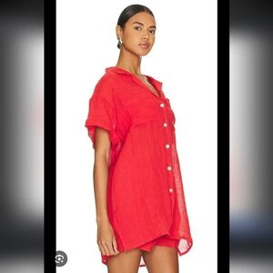 Vitamin A Playa Pocket Blouse Linen